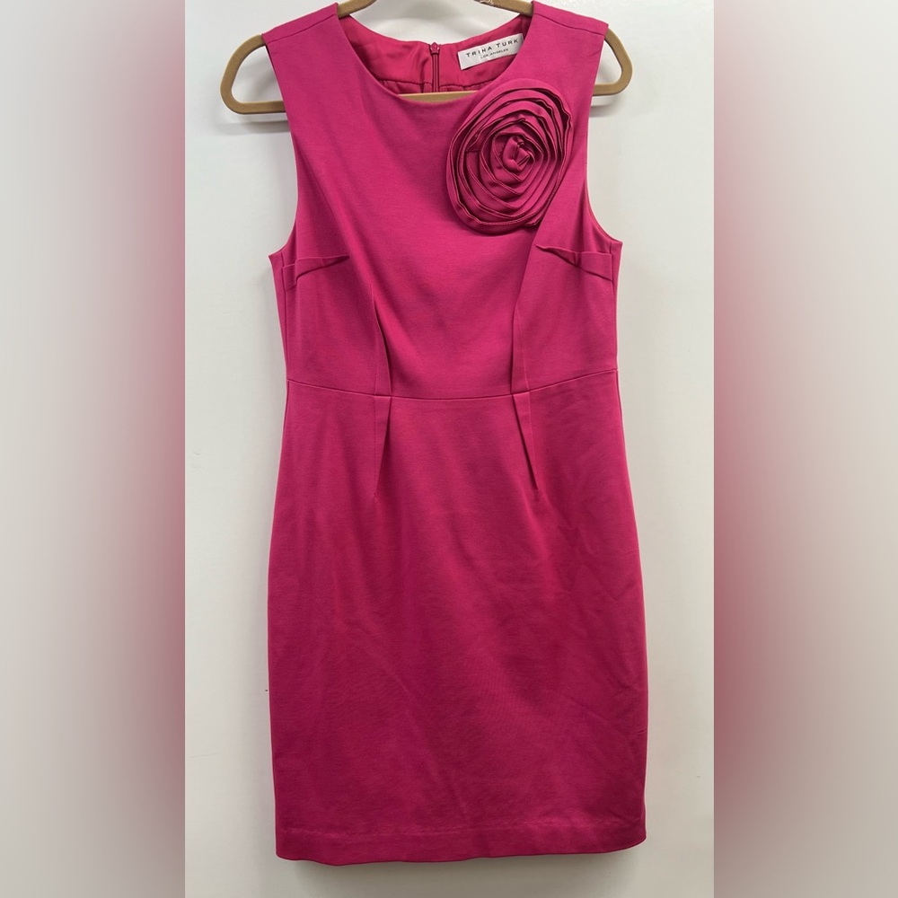 Trina Turk Pink Rosette Dress